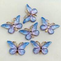 10pcs 23x38mm Resin imitation butterfly shape Rhinestones flat back cabochon beads for Decoration Party Supplies B275