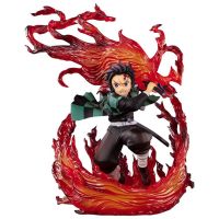 ของขวัญจากมะฮอกกานี Kimetsu No Yaiba ตุ๊กตาของเล่น Kamado Tangjiriu Flame Miniatures รูปปั้นปีศาจสังหารหุ่นฟิกเกอร์ของเล่นเครื่องประดับตุ๊กตาโมเดล