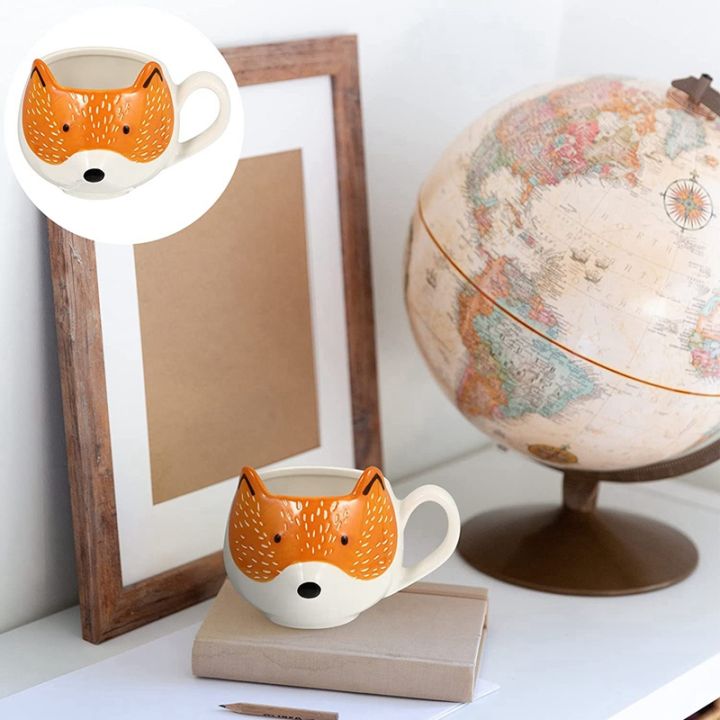 ceramic-coffee-cup-cartoon-fox-shaped-cup-animal-pattern-home-kitchen-office-juice-milk-cup