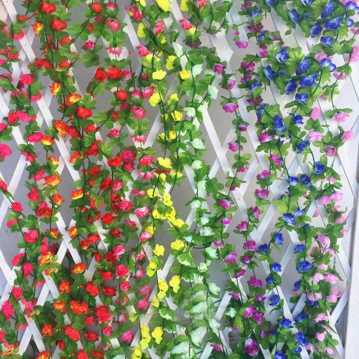 cc-250cm-artificial-flowers-vine-wedding-garden-rattan-fake-string-hanging-silk-flower