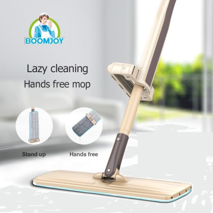 BOOMJOY Twist Mop, Self-Wringing Wet Mop for Floor Cleaning