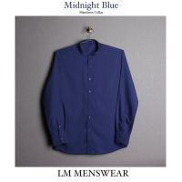 เสื้อเชิ้ตคุณภาพ คอจีน สีน้ำเงินมิดไนท์ (Midnight Blue)