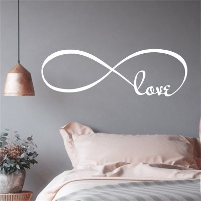 【LZ】㍿✥  Bedroom Wall Decals Symbol Of Infinity Love Romantic Stickers Home Decoration Accessories For Living Room Vinyl Murals Y561