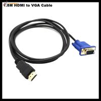 RUANEHAN 1.8ม. 6ฟุตตัวแปลงความคมชัดสูงมืออาชีพคุณภาพสูง HDMI เป็น VGA รองรับสายวิดีโอ1080P