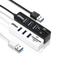 [HOT HAIXWLXKWW 589] ANKNDO USB Hub 3 Expander Adapter Splitter 2.0 Hab สำหรับเครื่องพิมพ์แท็บเล็ต2 In 1 Card Reader