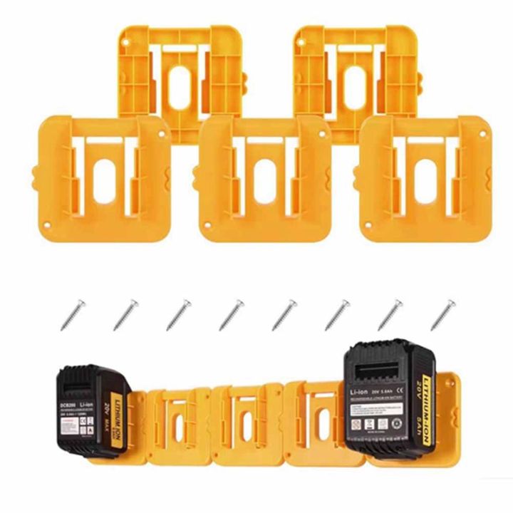 battery-holders-mount-for-20v-battery-drill-tool-yellow-10pcs