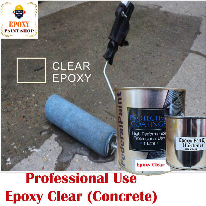 Epoxy Clear Coat for Cement and Concrete Flooring Two Pack (Clear Coat