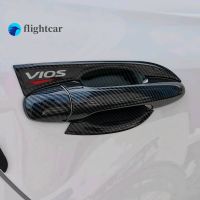 Flightcar มือจับที่จับประตูรถคาร์บอนไฟเบอร์สำหรับโตโยต้า VIOS 2019-2022ฝาครอบประตูรุ่นที่สี่สวยงาม