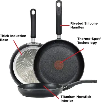 T-fal Hard Titanium Frying Pan Non-stick, Dishwasher & Oven Safe, Gray