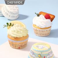 Sanrio Cinnamoroll High Temperature Resistant Muffin Paper Cups Snow Muffin Cake Paper Tray Paper Pad Baking Packaging 100pcs