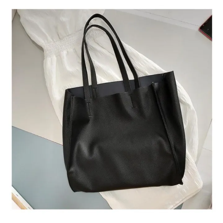Soft leather tote bag singapore Clearance