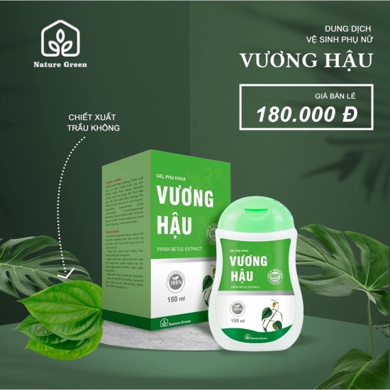 Vương hậu 150ml - dung dịch gel vệ sinh phụ nữ từ lá trầu tiên - ảnh sản phẩm 1