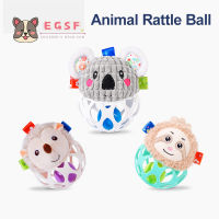 Jollybaby Rattle Easy Grasp Ball O Shaped Baby ตุ๊กตาสัตว์ของเล่นซิลิโคน Hollow-Out ของเล่นเด็กวัยหัดเดิน Motor Skills ปลอดภัยเกรดอาหารพิเศษ1% Off