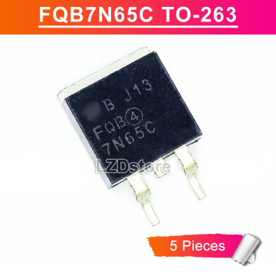 5ชิ้น FQB7N65C FQB 7N65C ต่อ-263 7N65 TO263 7A SMD/650V N-Channel MOSFET ทรานซิสเตอร์ใหม่แบบดั้งเดิม IC