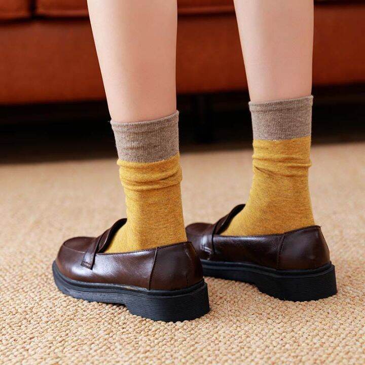 5-pairs-socks-womens-cotton-socks-fashion-spring-and-summer-socks-color-matching-stockings-womens-high-quality-korean-version