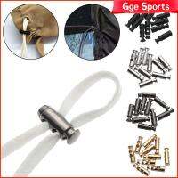 GGE Spoppers 10ชิ้น268มม./249มม. อุปกรณ์เสริมเชือกผูกรองเท้าชุดกีฬา DIY ที่หนีบโลหะล็อคสลับหลุมคู่