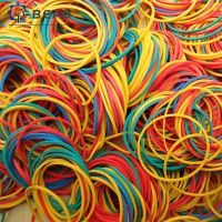 ✐ 50-500Pcs High Quality Colorful Nature Elastic Rubber Bands Ring Office Students School Stationery Supplies