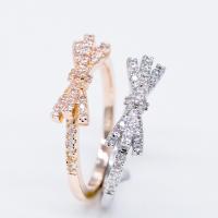 [COD] wish hot art diamond bowknot ring simple strip tail student first