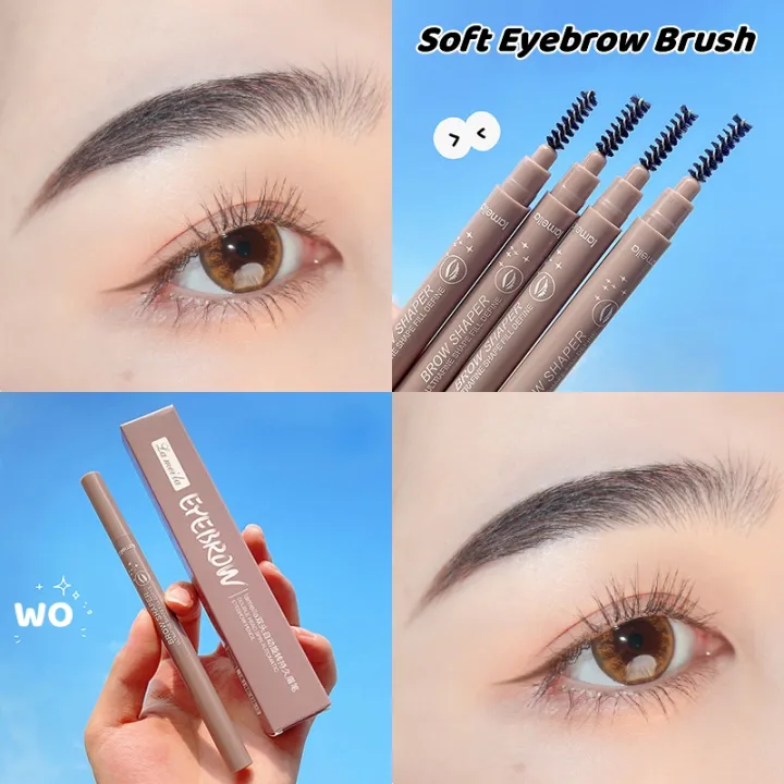 Double Ended Eyebrow Pencil Waterproof Color Natural Lasting Non Smudge