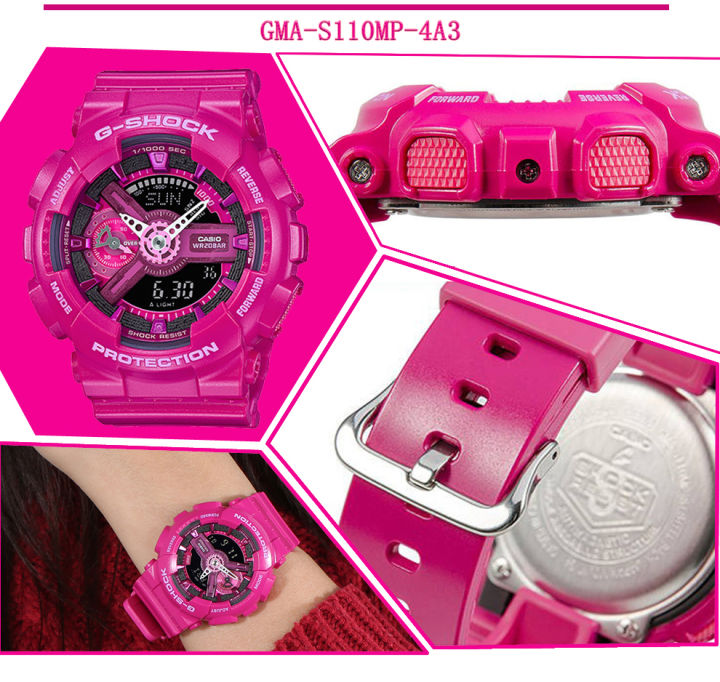 g-shock-gmas110-ต้นฉบับ-นาฬิกาข้อมือสตรีกีฬากันกระแทกกันน้ำ-100m-พร้อมรับประกัน-4-ปี-gma-s110mp-4a3-คลังสินค้าพร้อม