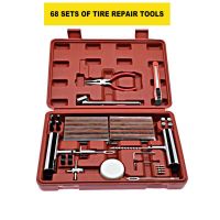 {7ho car tools} 68ชิ้นเครื่องมือซ่อมยางเครื่องมือซ่อมยางรถยนต์ฉุกเฉินอย่างรวดเร็วพร้อมเครื่องมือวาล์ว Gule Strip Extension Cap