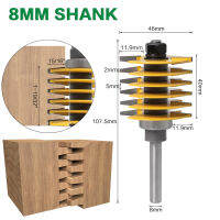 1Pc 8Mm Shank12mm Shank Jenama Baru 2 Gigi Jari Boleh Laras Bersama Router Bit Pemotong Tenon Gred Pembuntuk Alat Kayu