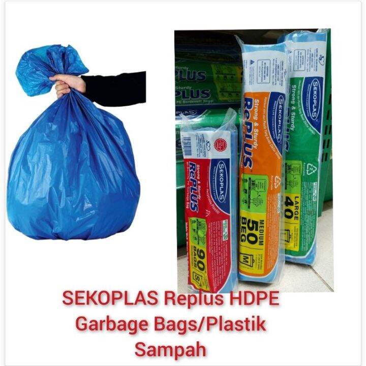 Sekoplas Replus Hdpe Garbage Bag High Density Pe Garbage Saiz S M L