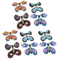 10 Pcs Flying in the Book Fairy Rubber Band Powered Wind Up Butterfly Toy Funny Gift