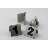 20pcs Double-sides Stainless Steel Table Sign Number Plate Wedding Table Number Restaurant Cafe Bar Place Desk Digit Card Holder