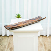 Leewadee Decorative Mango Wood Tray ถาดไม้ ถาดไม้มะม่วง ถาดยาว ถาดใส่ของ ถาดใส่อาหาร ขนาด 50 x 10 cm