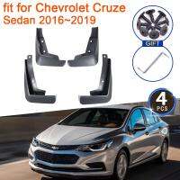 แผ่นบังโคลนสำหรับ Chevrolet Cruze ซีดาน2016 2017 2018 2019แผ่นกันกระเซ็นบังโคลนกันแดดล้อหลังด้านหน้าอุปกรณ์เสริมรถยนต์4X