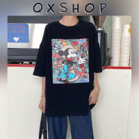 QXshop ??เสื้อยืดทรงโอเวอร์ไซส์ ลายมิกกี้เมาส์ งานดีผ้านิ่ม สวมใส่สบาย  ราคาสบายกระเป๋า  ต้องจัดแล้วน๊า?