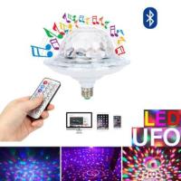 LED UFO Crystal magic ball ไฟดิสโก้ หลากสี ลูกใหญ่