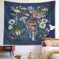 【CW】◈  Moth Garden Tapestry Wall Hanging Beetle Psychedelic Print Bohemia Bedroom Gitf