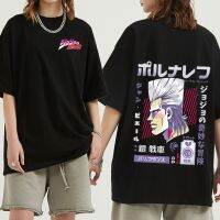 Cool Jojos Bizarre AdventureDouble ด้าน T เสื้อผู้ชาย O คอ Jean Polnareff Tshirt ญี่ปุ่นอะนิเมะมังงะเสื้อของขวัญ tees