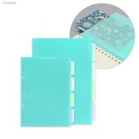 ◈▥❀ 5 Sheets Transparent A5B5 Page Separator Notebook Planner Plastic Binder Bag Divider Diary Book Pouch Index Handbook Stationery