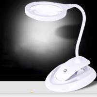 5x 10x Illuminated Reading Magnifier with 3 LED Lamp Desktop Clip Loupe Glass Jewelry Banknote Inspection Magnifying Tool Cups  Mugs Saucers