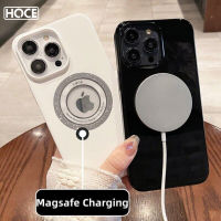 HOCE Fashion เคสกันกระแทกแบบแม่เหล็กแข็งเคสโทรศัพท์ Magsafe สำหรับ iPhone 14 13 12 Pro Max 14 Plus โลโก้กากเพชรส่องแสงเป็นประกายวิบวับ