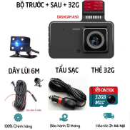 Camera hành trình ô tô chính hãng trước sau ONTEK A50 màn 4 inh độ phân