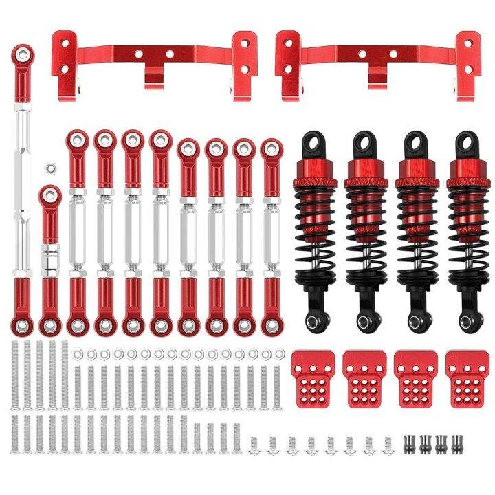 wpl-c14-c24-mn-d90-mn99s-metal-chassis-link-rod-pull-rod-mount-holder-shock-absorber-set-rc-car-upgrades-parts-accessories-power-points-switches-sav