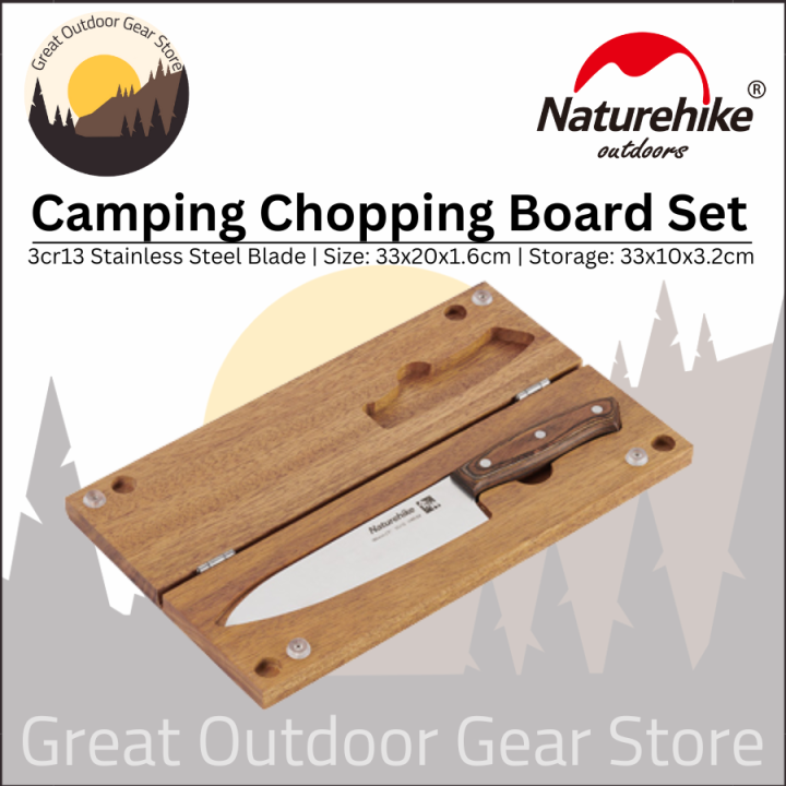 Naturehike Outdoor Camping Kitchen Knife Chopping Board Set Portable