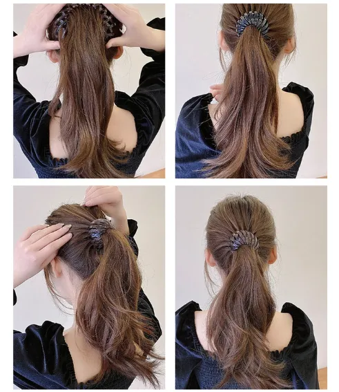 Korean Style Mesh Round Hair Clips Creative Hair Bun Hair Styling Hairpin |  Lazada PH