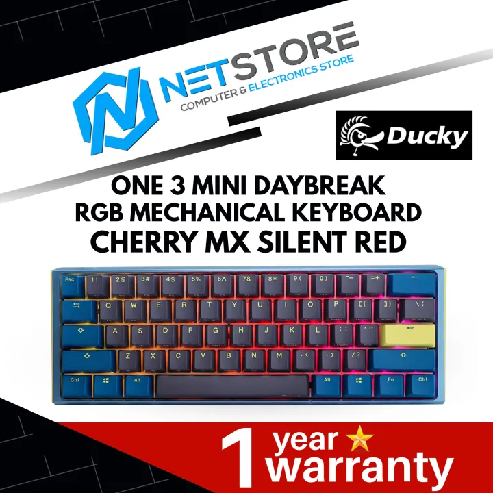 Ducky One Mini Daybreak Rgb Mechanical Keyboard Cherry Mx Silent Red Dkon St Suspddbbhhc