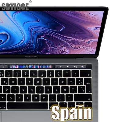 With ñ Spanish keyboard cover protector for macbook pro13 A2159 A1990 For macbook air 13 A1932 A1466 Keyboard protective film