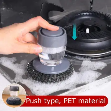 Automatic Soap Dispensing Cleaning Brush Liquid Adding Push-type