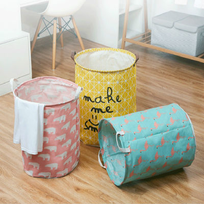 Hamper Thicken Large Square Foldable Dirty Laundry Basket Nordic Style Printed Collapsible Kids Toy Sundries Organizer