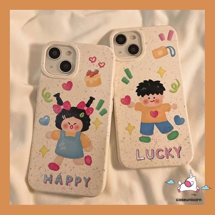 เคสคู่เข้ากันได้กับ-iphone-14-pro-max-11-13-12-15-pro-max-15-6-6s-7-8-plus-xr-x-xs-max-การ์ตูนน่ารักกราฟฟิตีคู่เด็กผู้หญิงเด็กผู้ชายปลอกกันกระแทกเป็นมิตรกับสิ่งแวดล้อมย่อยสลายได้