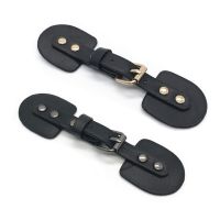 【CW】❣✟♂  2 pcs/lot Metal Clasp Leather Buckle Fastener Buttons Overcoat Decoration Clothing Accessories