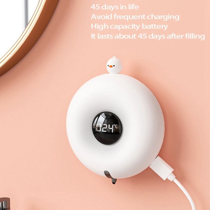 usb-charging-cute-pet-donut-washing-automatic-wall-mounted-creative-led-display-foam-soap-dispenser