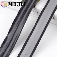 ■✣ 2/5M Waterproof Zipper Reflective Coil Nylon Zippers 3 5 Grey Black Zip Outdoor Worker Garment Night Reflect Light Sewing Zips